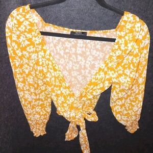 Bershka floral‎ long sleeve top